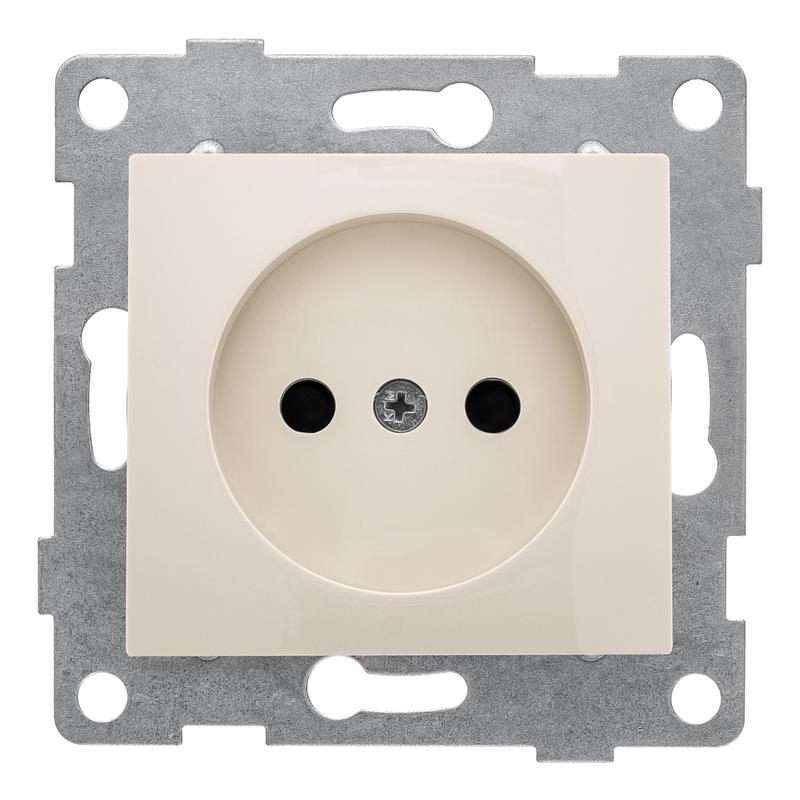 Розетка 1-м СП Bravo 16А 250В без заземл. защ. шторки механизм беж. С10Р2-003