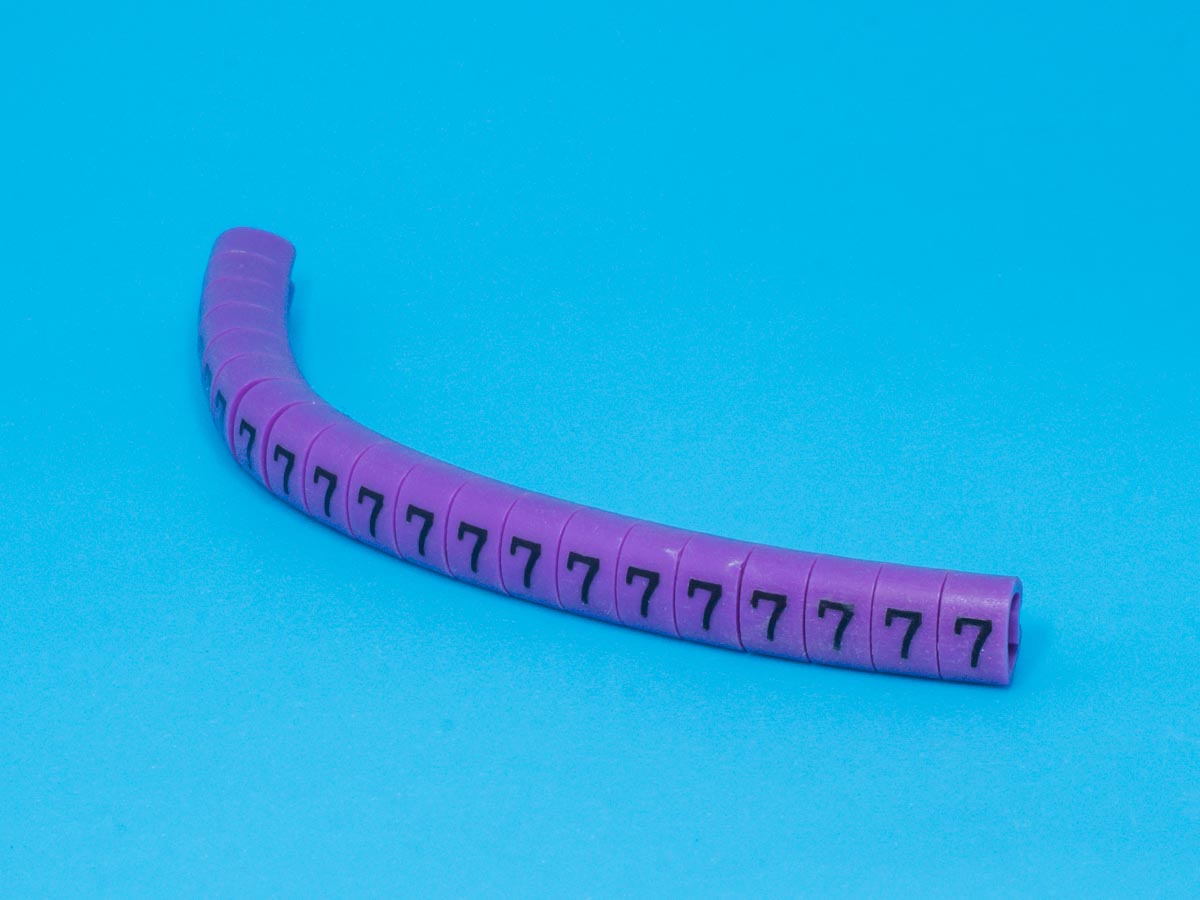 EC-1-7 - Маркер цифра 7 d=3,0-4,2мм, фиолетовый, упак.20 шт.