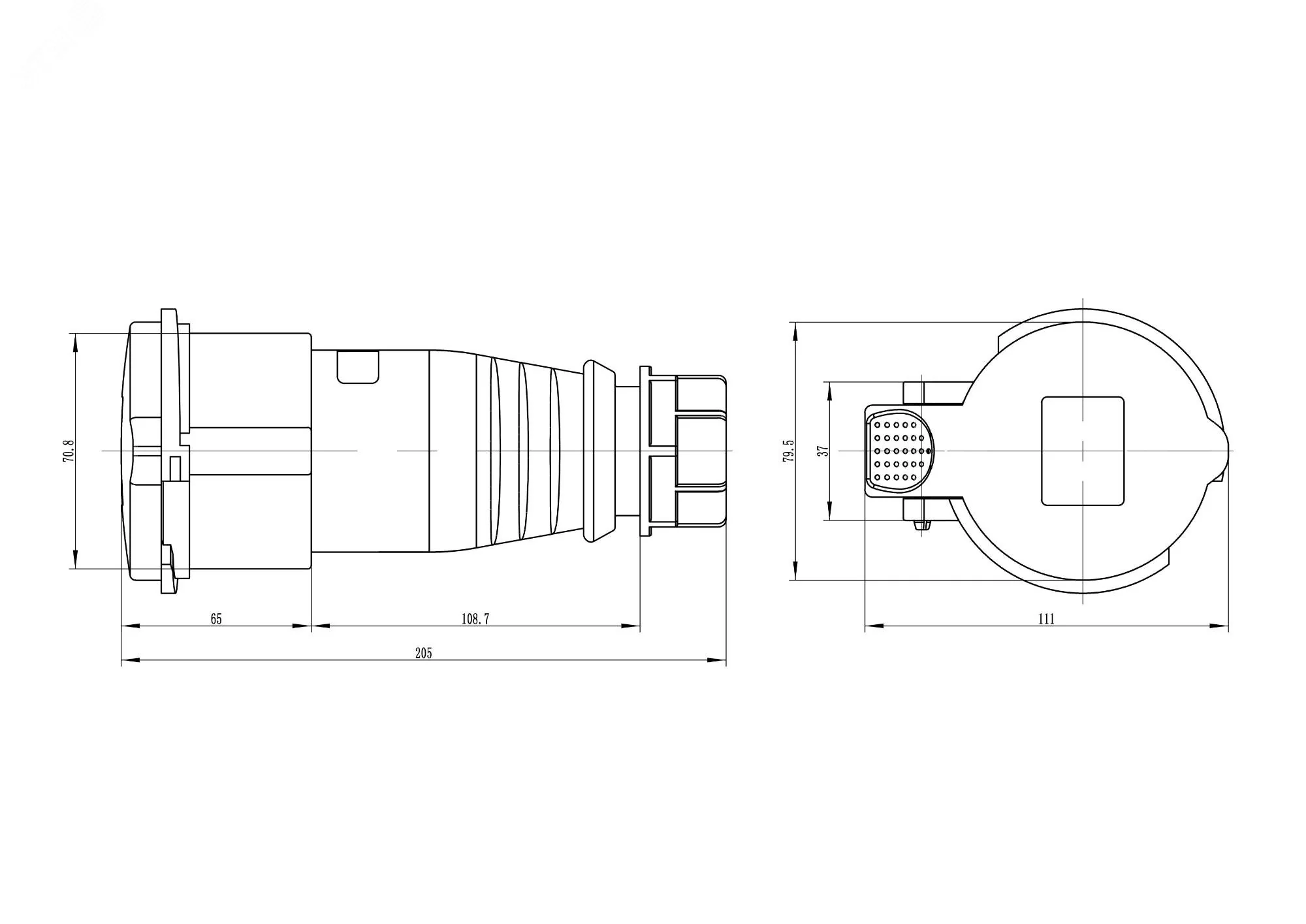 Розетка кабельная IP44 32A 3P+E+N 400V DIS3133247