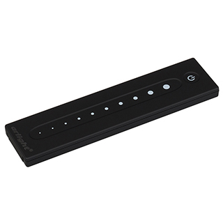 Пульт SR-2833TS Black (диммер 1 зона) 019978 - Пульт-слайдер RF для контроллеров серии SR-1009x. Полностью сенсорный слайдер, 1 зона управления, 256 уровней диммир-я. Работа от 3V батареи CR2025 до 5 лет. Сверхтонкий пульт, размеры 141x35x8 мм. Держатель 