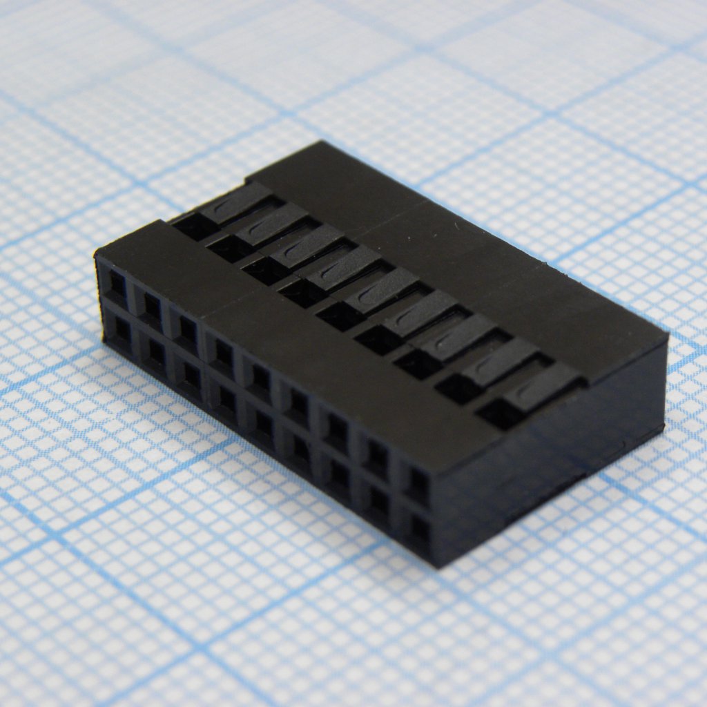 I-DS1071-SCB02X9 - Гнезда на кабель, двухрядные, требуются контакты T-DS1071-SC600