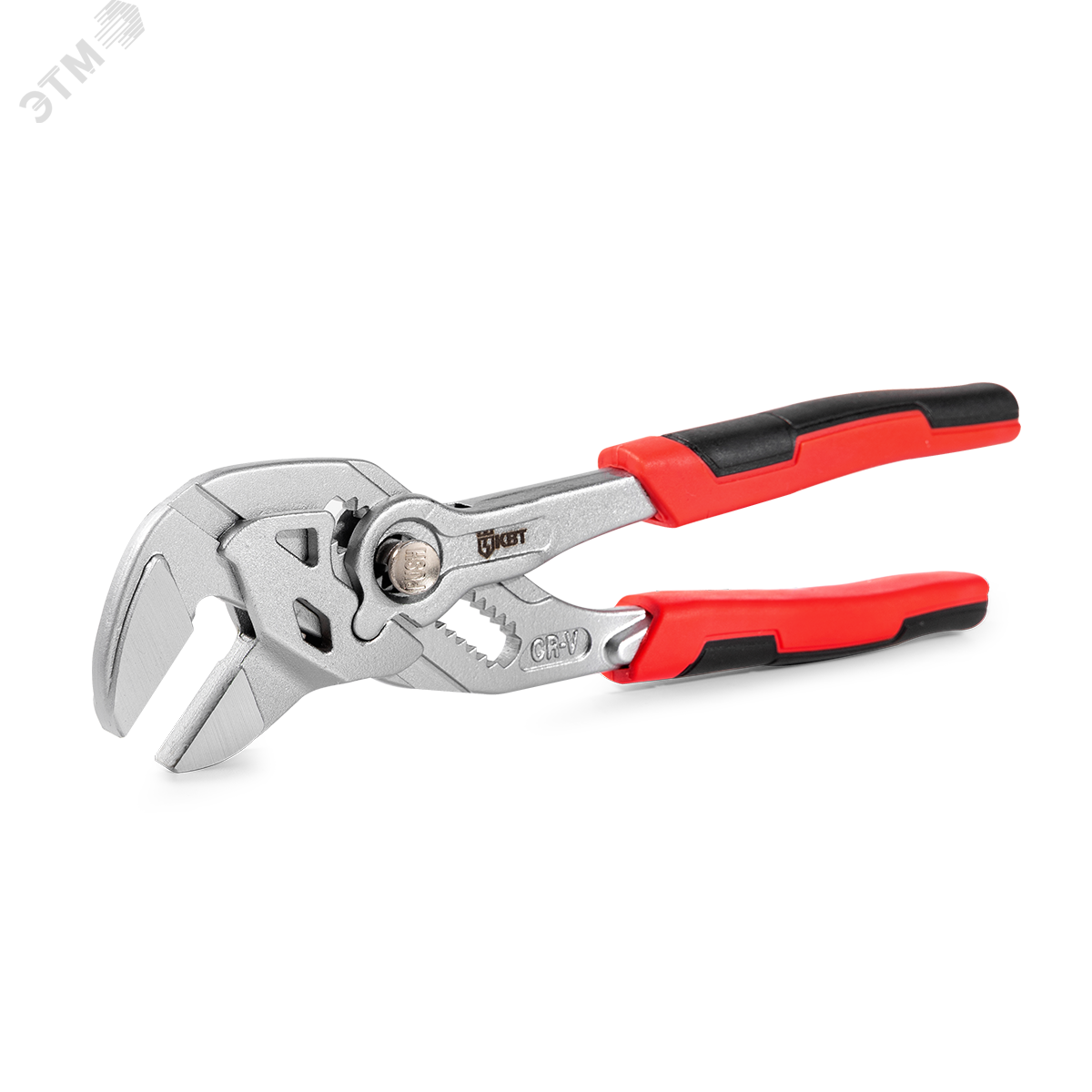 Клещи переставные - гаечный ключ 180 мм серия Профи - с кнопочной самофиксацией, монтаж и демонтаж гаек, винтов с шестигранной головкой