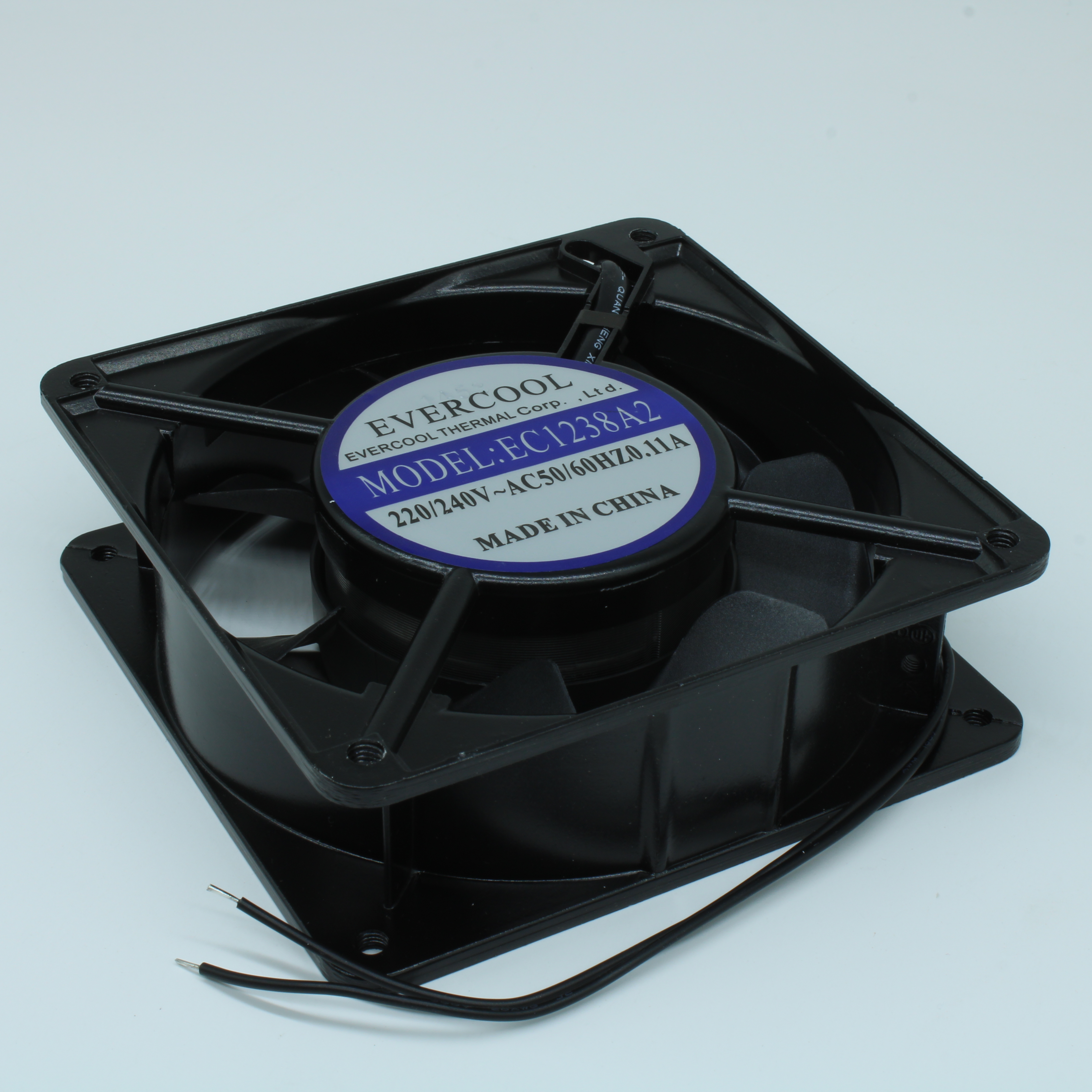 EC12038A2HSL-7 - Вентилятор 220В AC, 16W, 2500об/мин., 120x120х38мм, 162.24м3/час, 40дБ, подшипник скольжения, тип вывода - провод