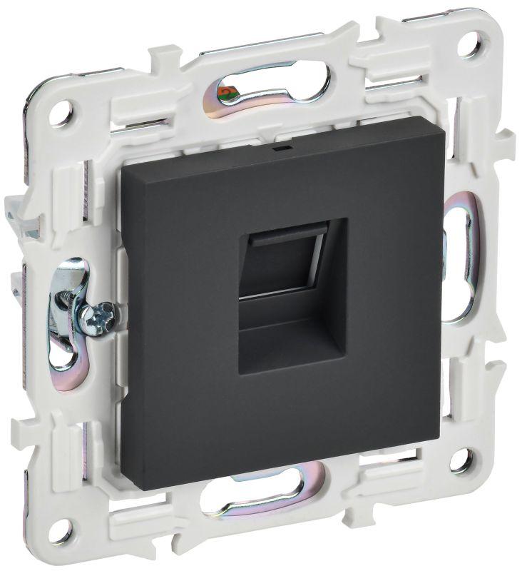 SKANDY Розетка компьютерная RJ45 кат.5E SK-K01G графит IEK SK-K10-1-K53
