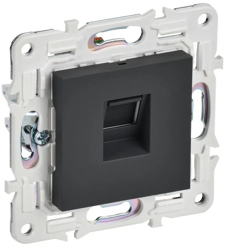 SKANDY Розетка компьютерная RJ45 кат.5E SK-K01G графит IEK SK-K10-1-K53