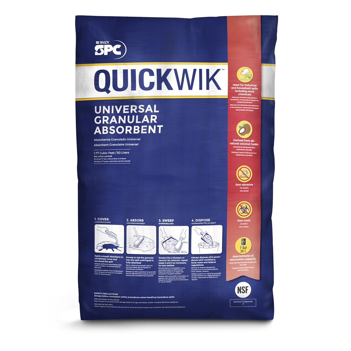 spc152275 - QW-20 гранулированный сорбент QUICKWIK, адсорбция 1248 л, 50 л пакет, 48шт./упак.