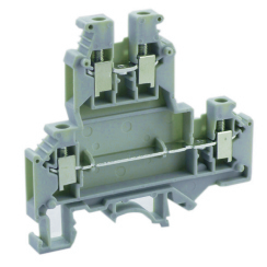 Этажная клемма UKHV-4/2-2L - Этажная клемма, тип фиксации провода: винтовой, номинальное сечение: 4 мм кв., 32A, 1000A, ширина: 6,2 мм, цвет: серый, тип монтажа: DIN 35