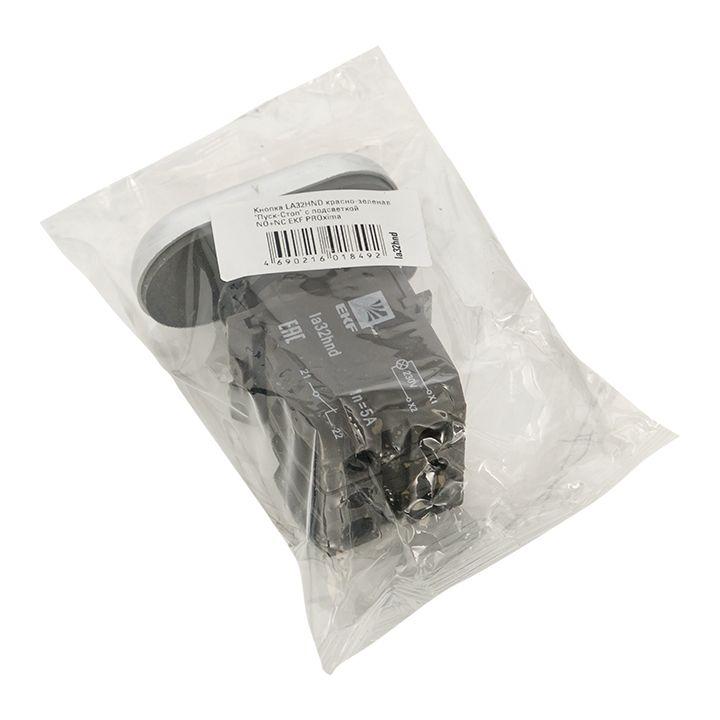 Кнопка LA32HND красно-зеленая "Пуск-Стоп" с подсветкой NO+NC  la32hnd