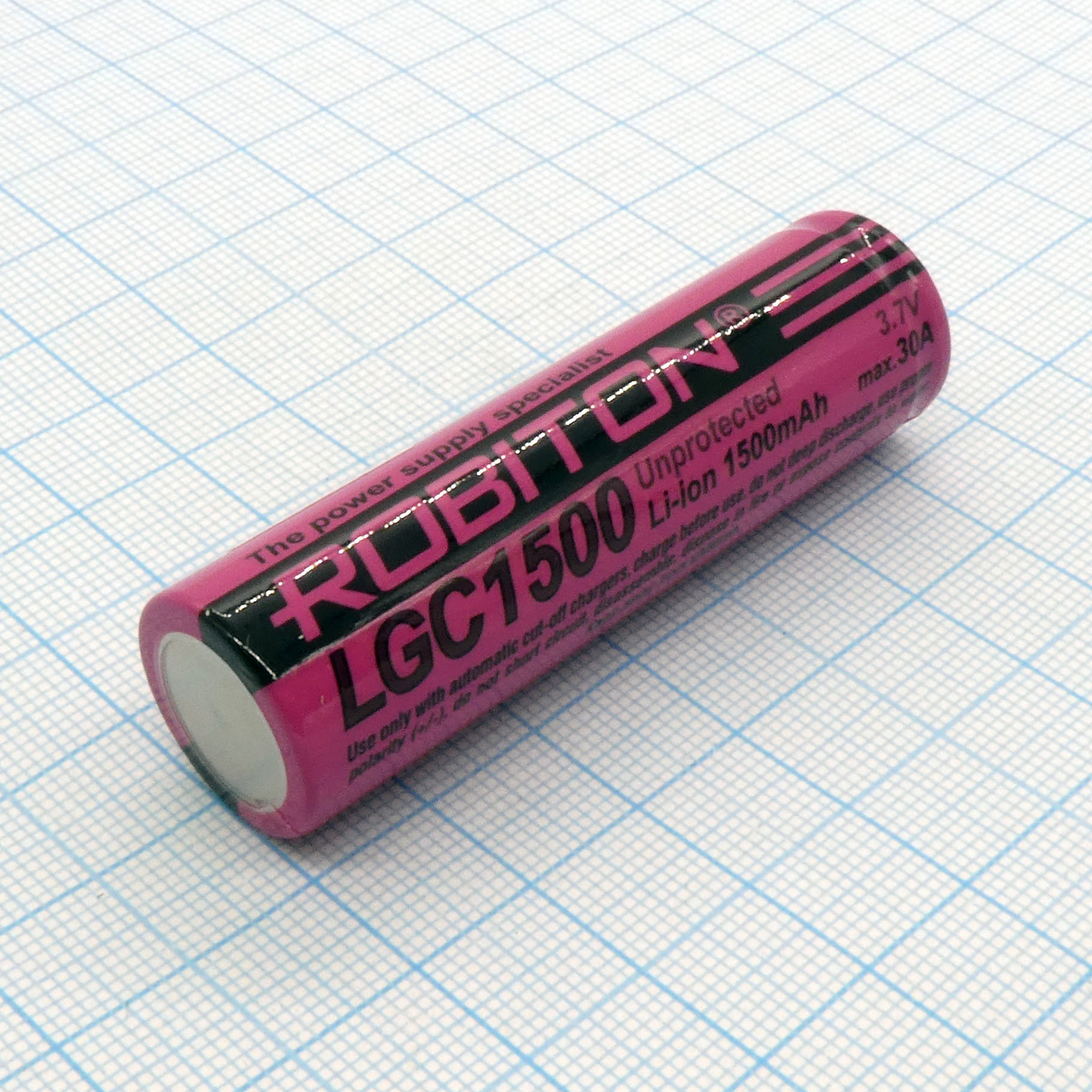 Аккумулятор 18650 LGC1500 30A - Аккумулятор литий-ионный (Li-Ion) без защиты