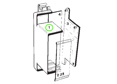 Часть корпуса WEB: 01.001.5153.0 - Часть корпуса для радиоэлектронной аппаратуры (РЭА), торцевая часть (короткая), ширина: 25 мм , пластик, цвет: серый, серия wiebox WEB