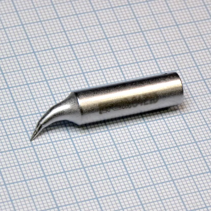 0842ID - Жало паяльное для паяльников ERSA BasicTool, ErgoTool, PowerTool, RT-80, MultiPro, MultiSprint, Multi-TC, PTC-70, ERSA 25+, ERSA 35+, изогнутый конус 0,4 мм, термосбалансированное
