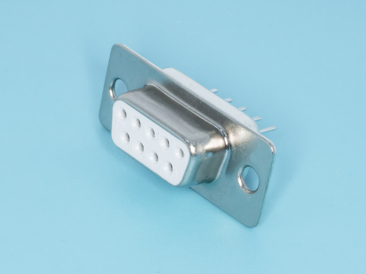 DBB-9F - Разъем  9 контактов, гнездо на плату, вертикальный