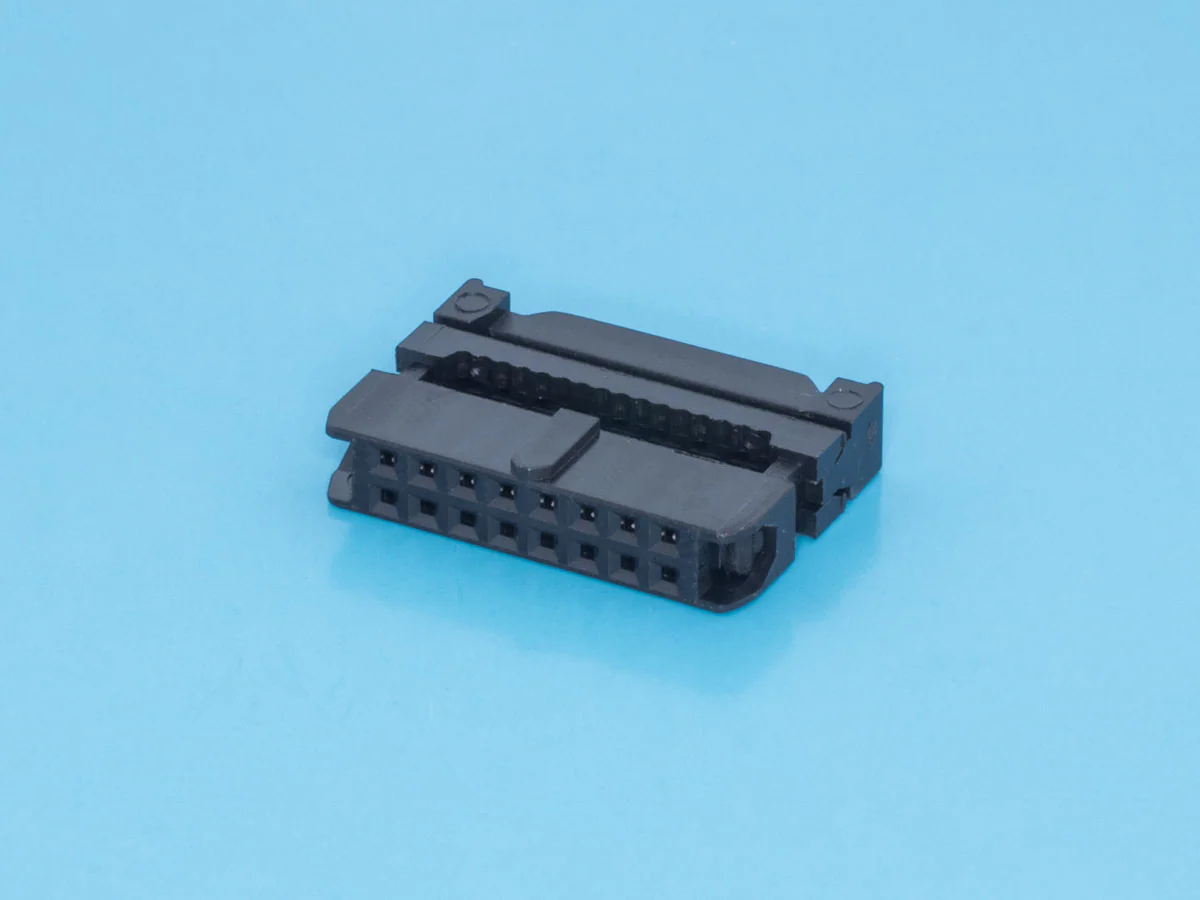 IDC2-16 - IDC разъем, розетка на плоский шлейф 16pin(2x8), шаг 2.00мм