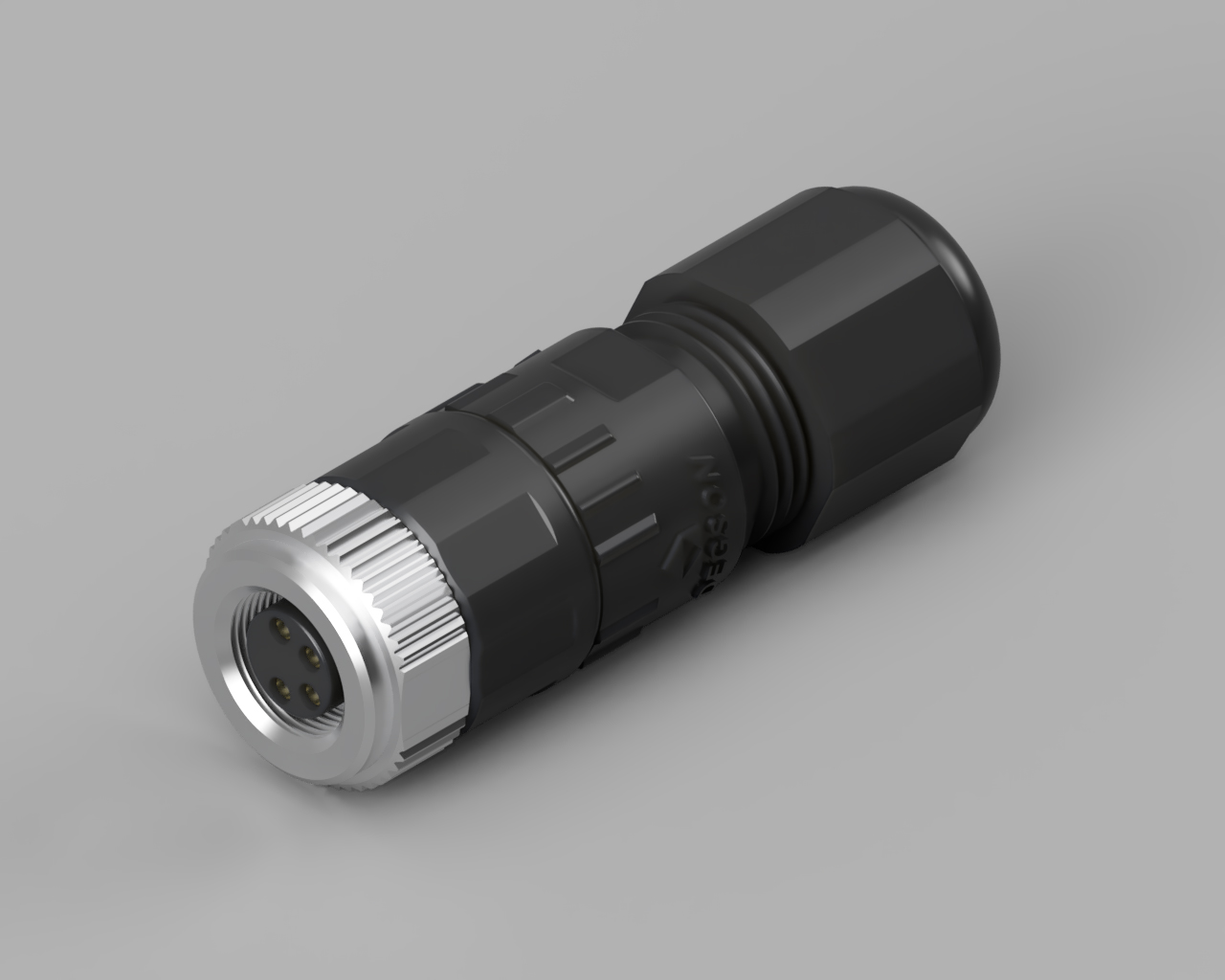 Розеточный разъем PB-M8A-04P-FF-SL7001 - Розеточный разъем на кабель, 4 полюса, M8, прямой, винтовая фиксация провода, A-Code, диаметр кабеля: 4,0-6,0 мм, сечение: 0,25-0,34 мм кв., 3А, 60V, пластик