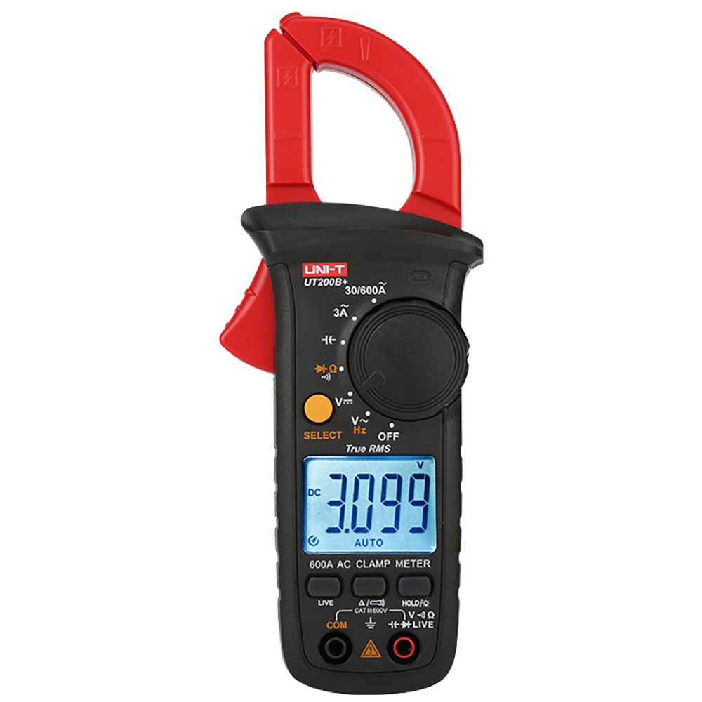 UT200B+ - Токоизмерительные клещи, True RMS, 600В, 600А, 3МОм, емкость, частота