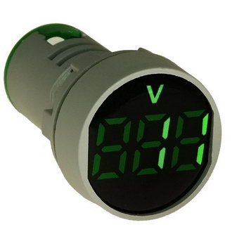 DMS-103 - Цифровой LED вольтметр AC 20-500В, зеленый, установка на панель в отв d=22мм