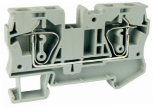 Проходная клемма UJ5-6 - Проходная клемма, тип фиксации провода: пружинный, номинальное сечение: 6 мм кв., 52A, 800V, ширина: 8,2 мм, цвет: серый, тип монтажа: DIN 35