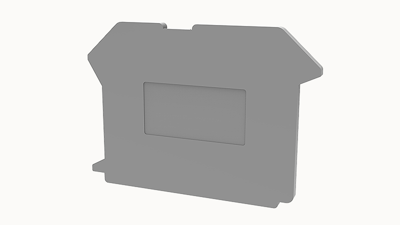 Торцевая крышка D-PC4-TW-01P-11 - Торцевая крышка, для клемм PC4-TW..., цвет: серый
