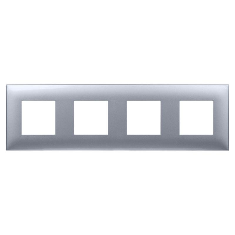 Рамка "Avanti", "Закаленная сталь", 4 поста (8 мод.) 4404908