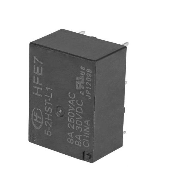 HFE7/5-2HST-L1 - Реле силовое сверхминиатюрное 8А два контакта на замыкание катушка 5В 200мВт