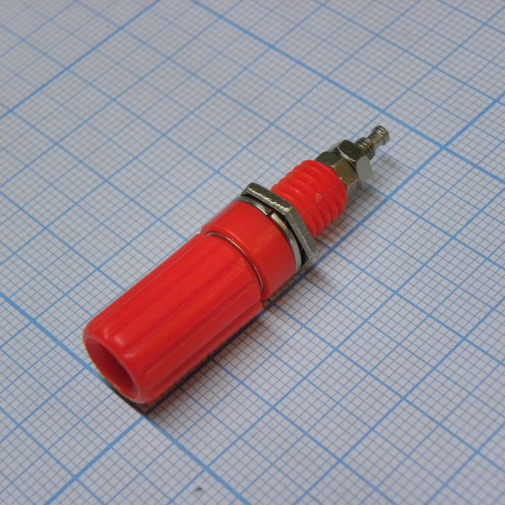 Клемма (1304R) Rm - гнездо однополюсное BANANA JACK