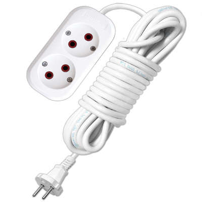 Удлинитель 2х5м без заземл. 6А IP20 У6-011М ПВС 2х0.75 011М-05