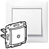 VALENA Розетка телевизионная TV оконечная в рамку 10дБ белая 694276