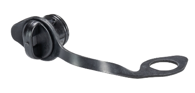 Заглушка RSTmicro for male 06.563.5153.1 - Защитная крышка контактной группы неиспользуемого вилочного разъема gesis RST MICRO, 2/3 полюса, с защитой от утери (поводок), цвет: черный, серия gesis RST MICRO