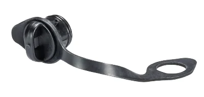 Заглушка RSTmicro for male 06.563.5153.1 - Защитная крышка контактной группы неиспользуемого вилочного разъема gesis RST MICRO, 2/3 полюса, с защитой от утери (поводок), цвет: черный, серия gesis RST MICRO