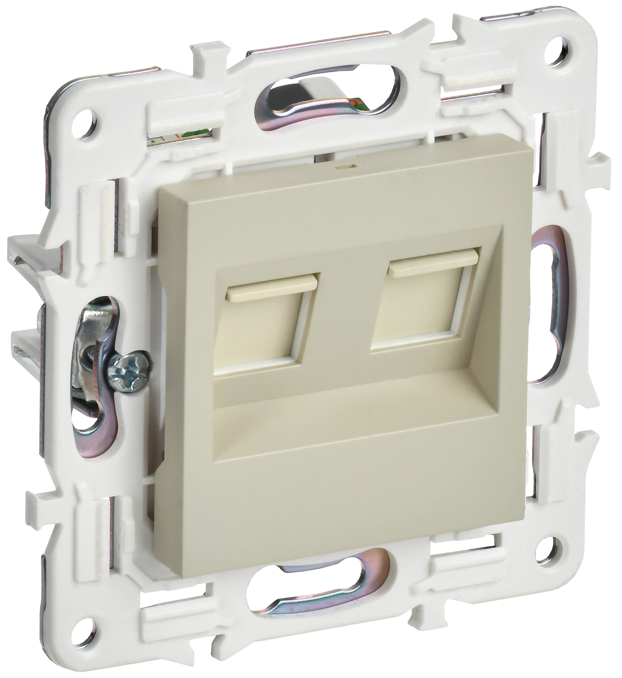 SKANDY Розетка компьютерная двойная RJ45 кат.5E SK-K03B бежевый IEK