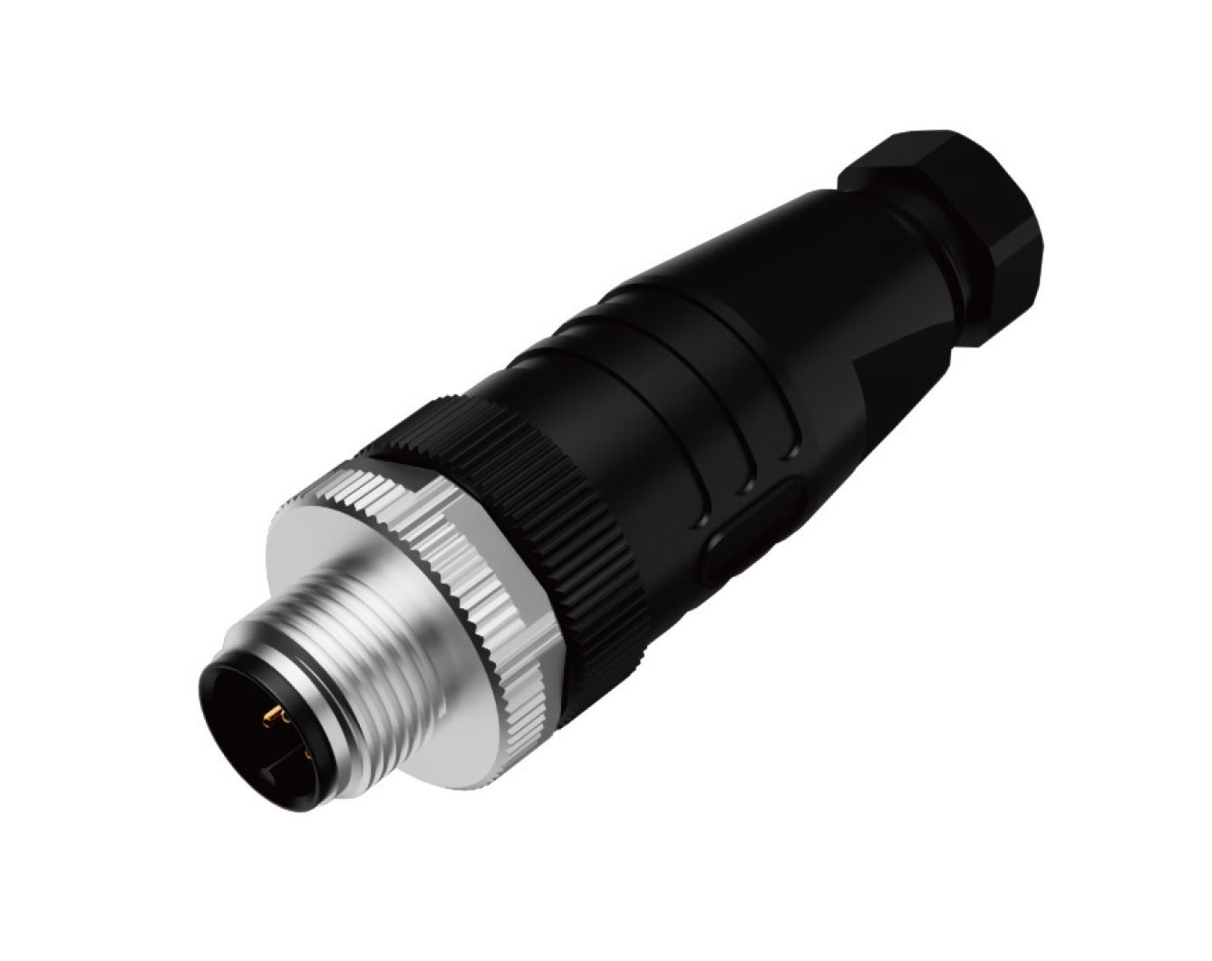 Вилочный разъем M12A05MPSFWSR608001 - Вилочный разъем на кабель, 5 полюсов, M12, прямой, A-Code, диаметр кабеля: 6,0-8,0 мм, 4А, 60V, корпус из пластика, резьбовое соединение: цинк