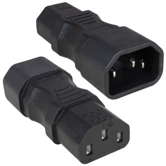 AC-009 - Разъем питания серии AC, переходник стандарта C13 на C14, 10А 250В