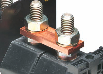 Соед. мостик VB BK M8/35-2 - Плоская соединительная шина, медь E-Cu, для 2 клемм BK M8
