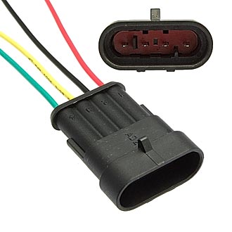 DJ7041-1.5-11 (18AWG 200MM) - Разъем авт. соединитель DJ7041-1.5-11 (18AWG 200 мм), 12/ 24 (DC) В