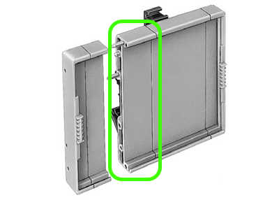 Корпус WEB: 01.001.5653.0 - Промежуточная часть корпуса для РЭА, ширина: 22,5 мм , пластик, цвет: серый, серия wiebox WEB 1001