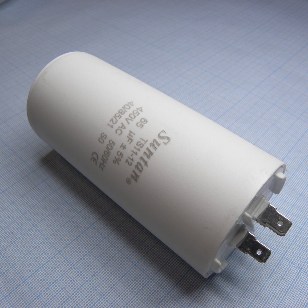 TS1112Q0656JSB000R - Конденсатор металлизированный полипропиленовый 65мкФ 450VAC ±5% (55 X 120мм) 85°C