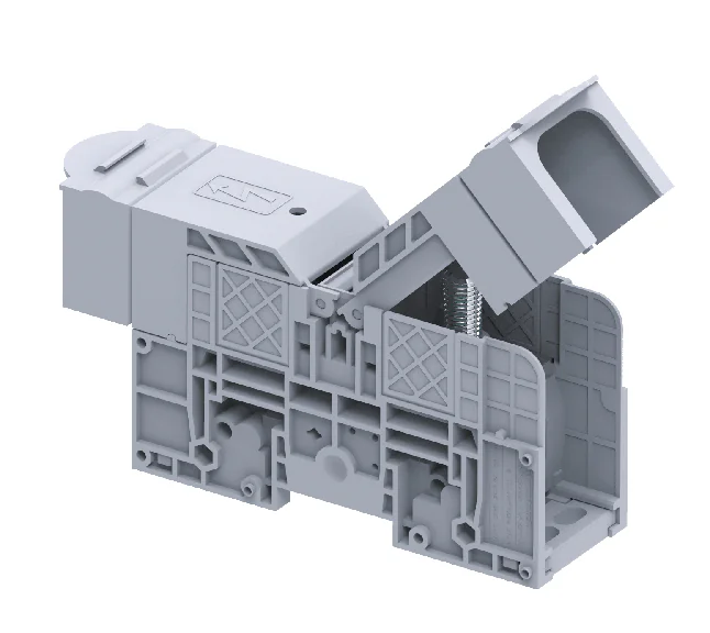 PTB120/150SH - Сильноточная болтовая клемма, М10, тип фиксации провода: болт, 310A, 1000V, номинальное сечение: 6 -150 мм кв., цвет: серый, тип монтажа: DIN35, с защитными крышками