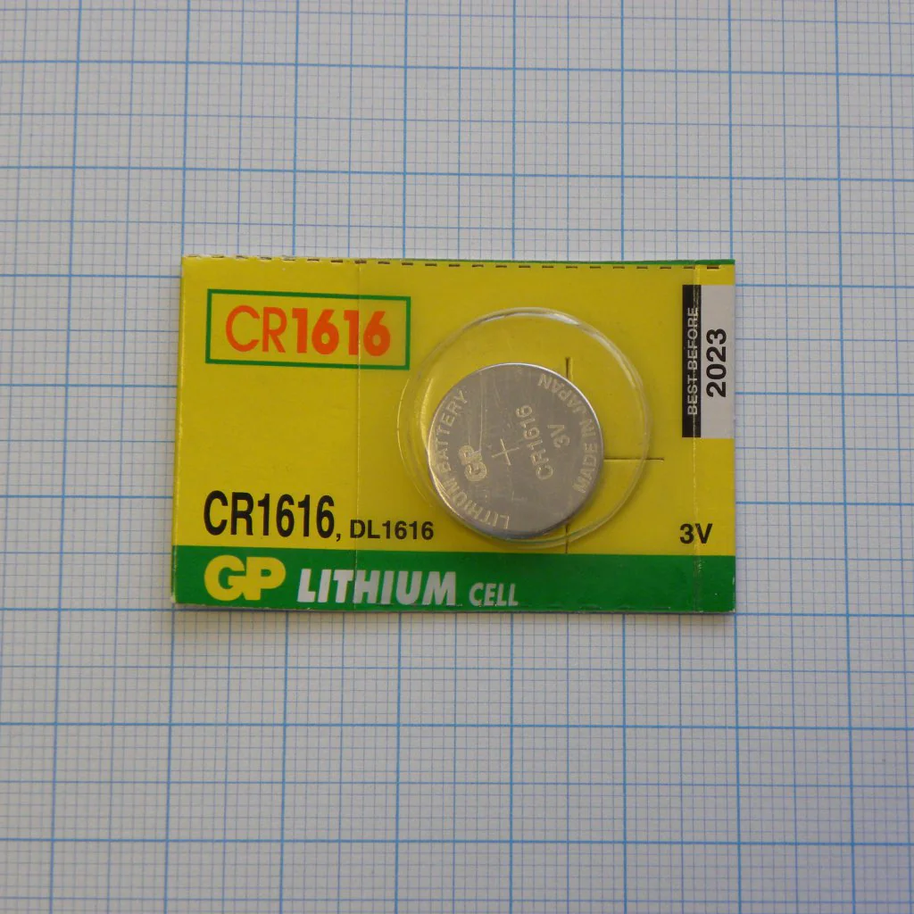 CR1616   GP - Элемент питания литиевый,3В