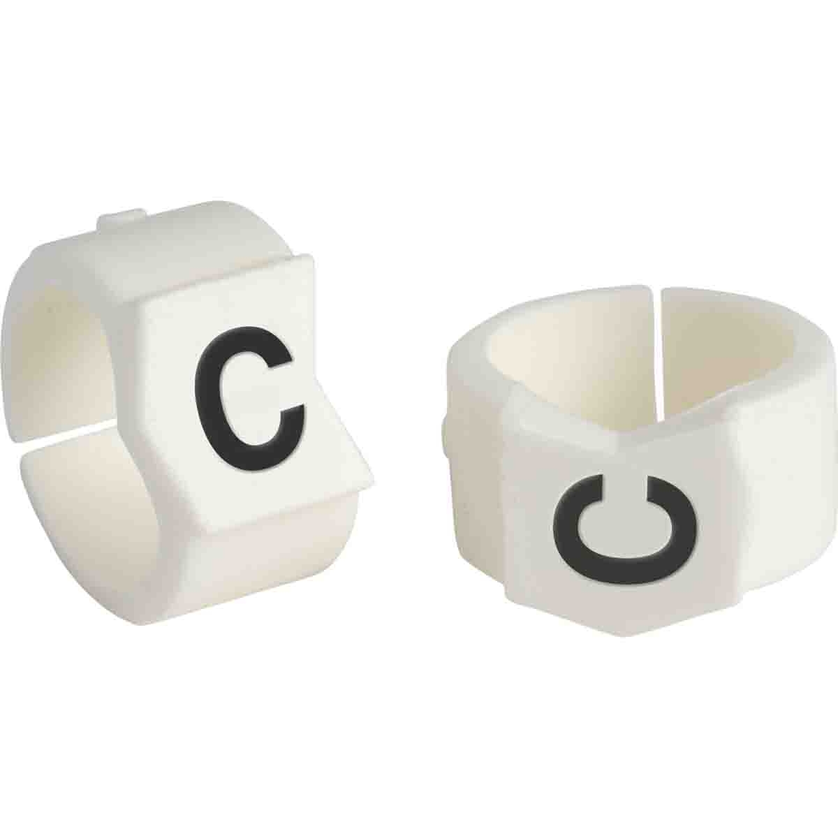 brd133612 - SCN-45-C клипсы белые, 50шт/упак, для провода 11,2-15,0мм диаметра, легенда C