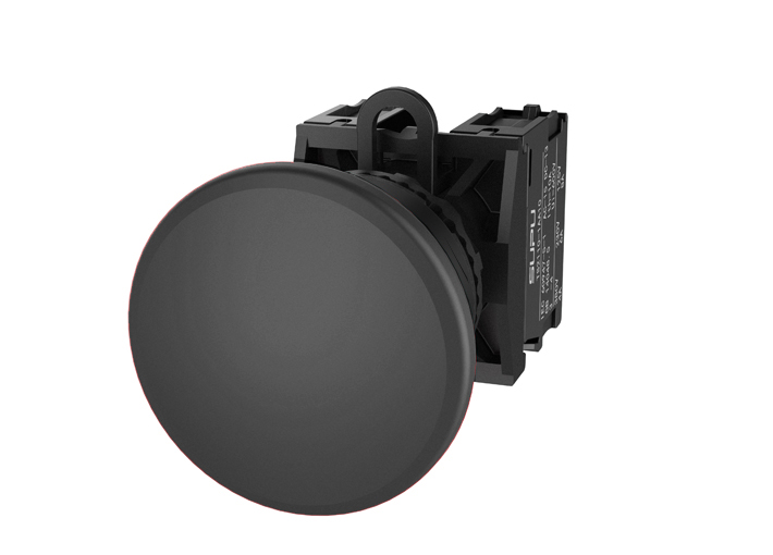 Кнопка грибовидная (черная) TS2010-0FM60 - Кнопка грибовидная, без блокировки, без подсветки, пластиковое переднее кольцо, без контактной группы, диаметр головки кнопки 40 мм, диаметр посадочного отверстия: 22 мм, цвет: черный