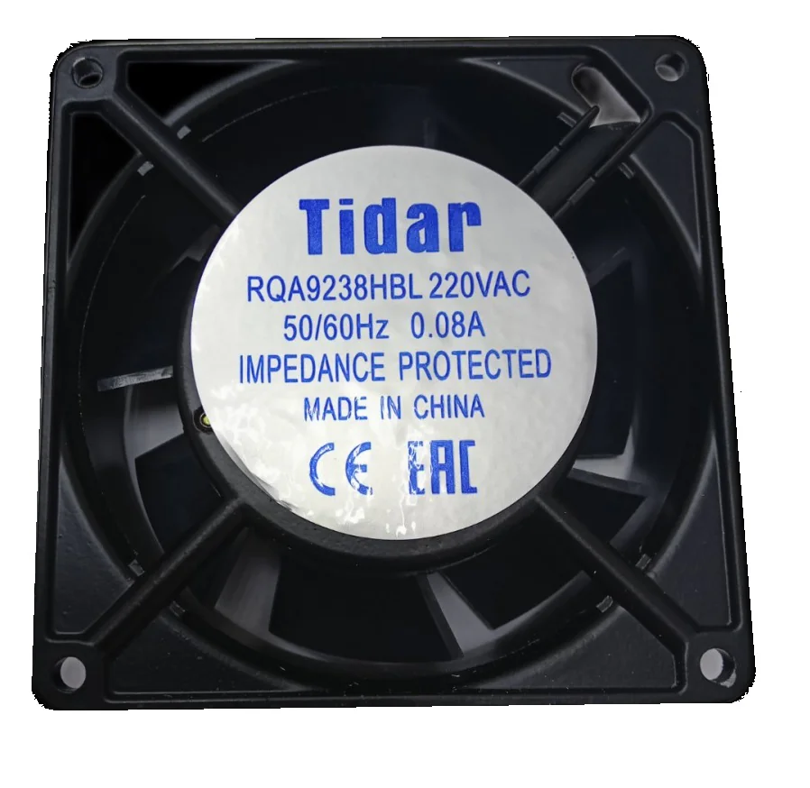 RQA 9238HBL 220VAC - Вентилятор 220В AC, 2400об/мин., 92x92х38мм, 85м3/час, 29дБ, подшипник качения, тип вывода - провод