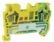 Заземляющая клемма UJ5-2.5JDE - Заземляющая клемма, серия E, тип фиксации провода: пружинный, номинальное сечение: 2,5 мм кв., ширина: 5,2 мм, цвет: желто-зеленый, стандарт GB/T14048.1, тип монтажа: DIN 35