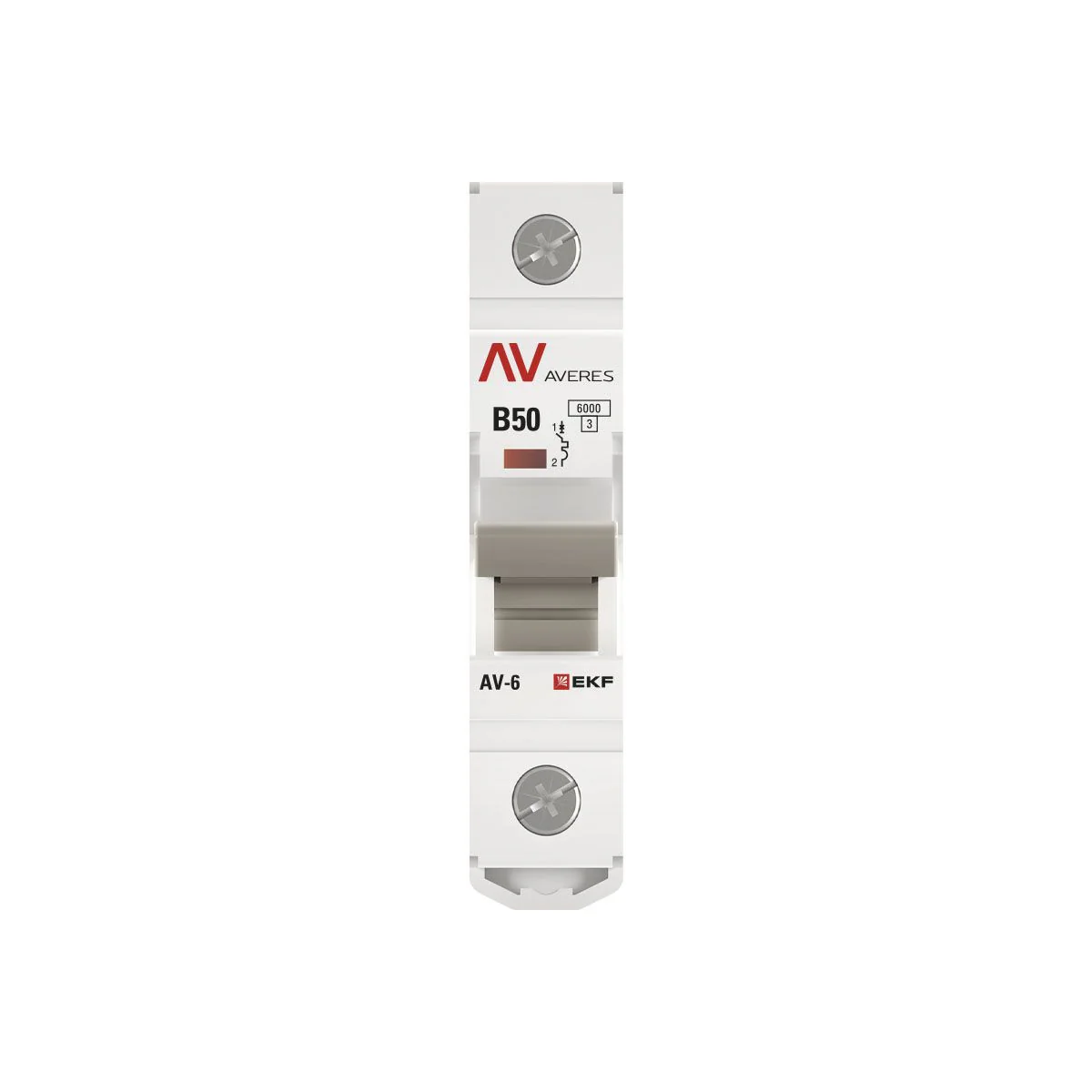 Выключатель автоматический AV-6 1P 50A (B) 6kA EKF AVERES(кр.1шт)