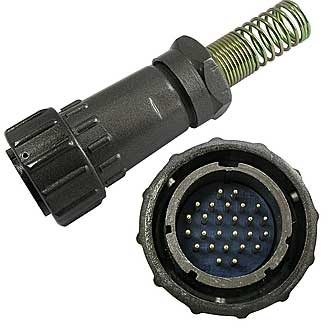 FQ24-26PIN TJ-12 - Кабельная вилка, 26 контактов, пружиный хвостовик под кабель 12мм