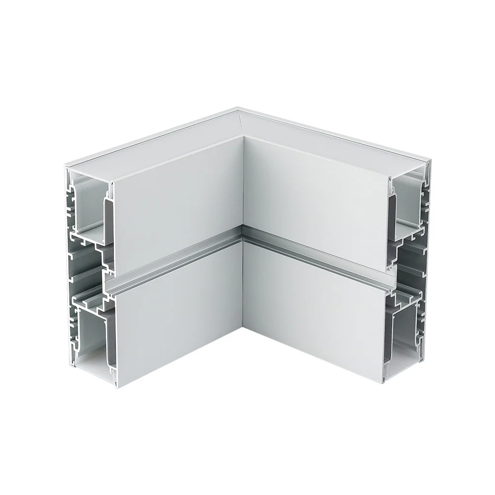 Угол S2-WALL-X2-H128-L90W внешний 021287 - Состыковочный угол в сборе, для соединения 2-х профилей S2-WALL-X2-H128 под углом 90°, в комплекте с экраном. Накладная панель снаружи угла. В комплекте матовый экран с выпуском 20мм для подрезки, соединители. Дл