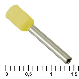 DN01012 YELLOW (1.4X12MM) - Наконечник на кабель DN01012, желтая, 1.4x12 мм