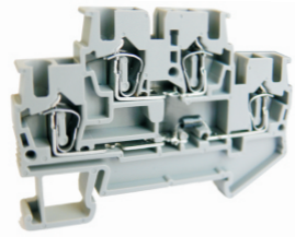 Этажная клемма UJ5-2.5/2-2D/XL-R - Этажная клемма, с диодом, тип фиксации провода: пружинный, номинальное сечение: 2,5 мм кв., 26A, 500V, ширина: 5,2 мм, цвет: серый, тип монтажа: DIN 35