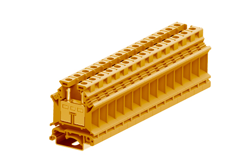 Проходная клемма 316904 - Проходная клемма, UK16, тип фиксации провода: винтовой, номинальное сечение: 16 мм кв., 76A, 800V, ширина: 12 мм, цвет: оранжевый, тип монтажа: DIN 35