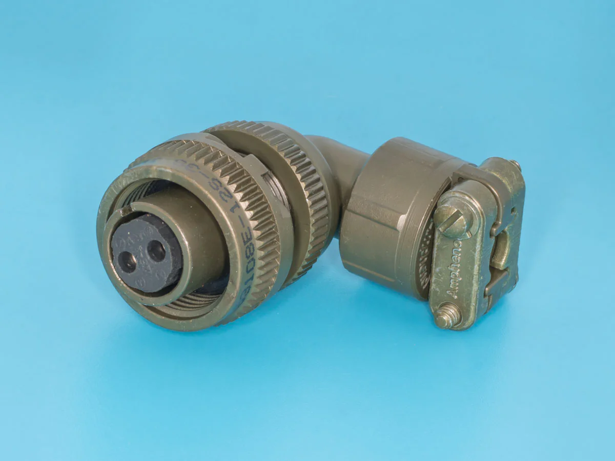 MS3108E-12S-3S - Разъём серии MS  2 контакта, гнездо на кабель, прямой угол