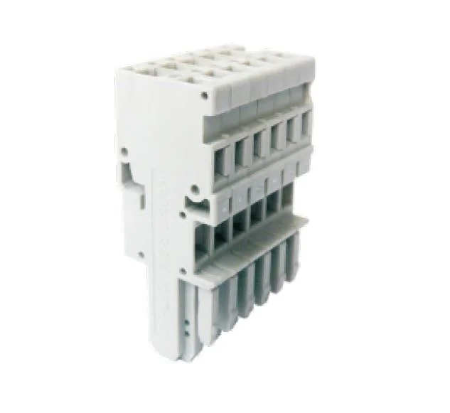 Разъем для клемм USPB-2.5W/5.0-2 - Разъем для клемм, шаг 5.0 мм, 2 полюса, угол 180 град, цвет: серый